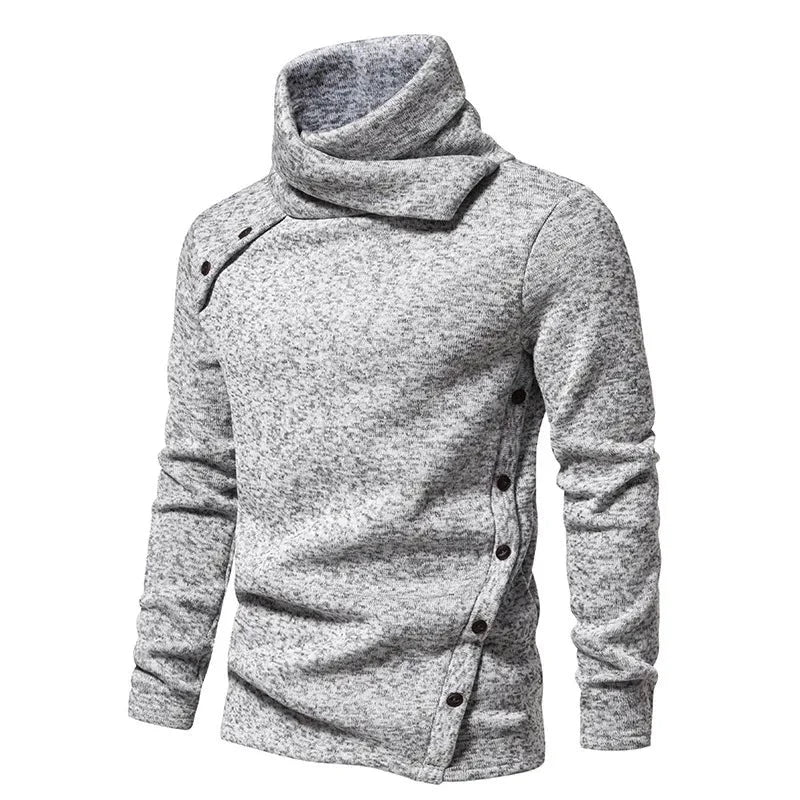 Pull Col Montant Élégant Homme Hiver