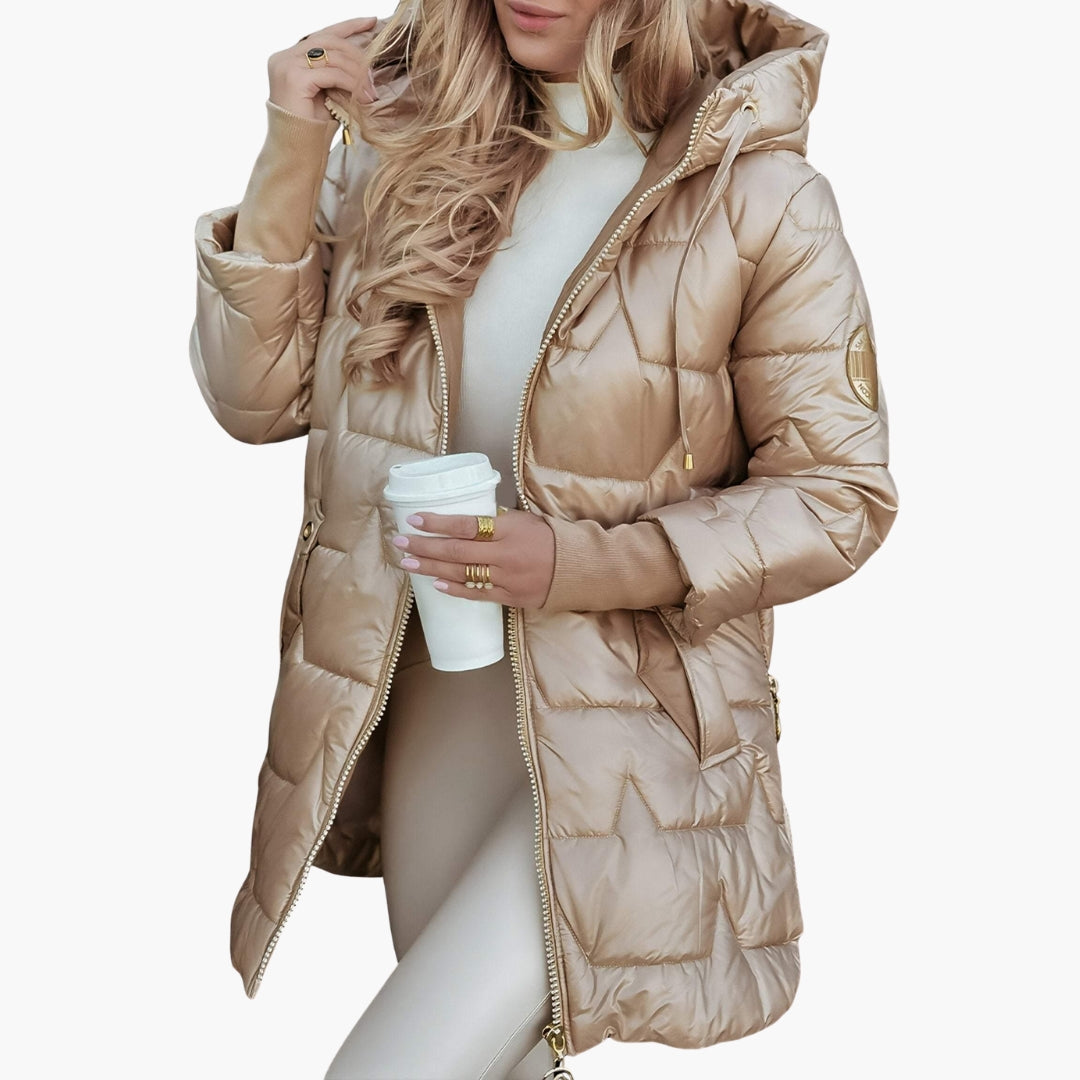 Parka femme épaisse à capuche zipper