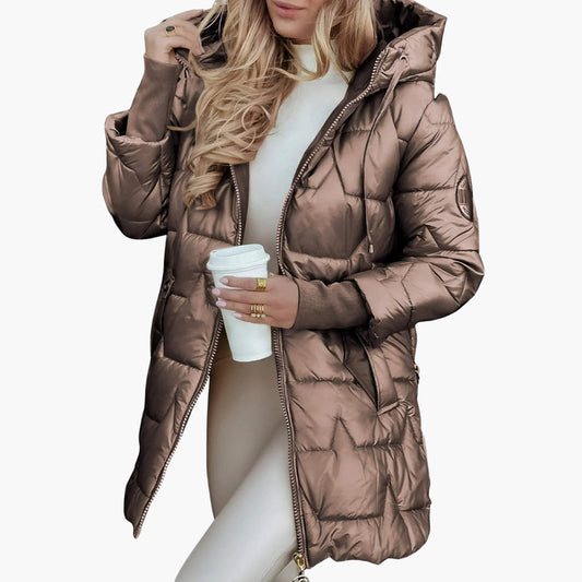Parka femme épaisse à capuche zipper - LuxeStyle