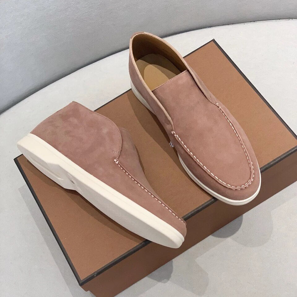 Bottines en cuir bleu nuit pour homme avec semelle crème