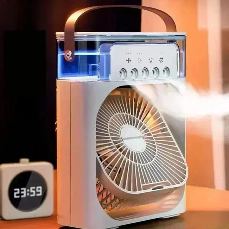Ventilateur Compact avec Ioniseur et Éclairage LED - LuxeStyle