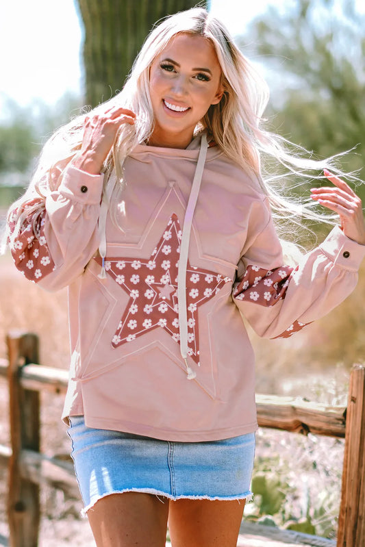 Sweat À Capuche Étoilé avec Cordon Réglable pour Adulte - LuxeStyle