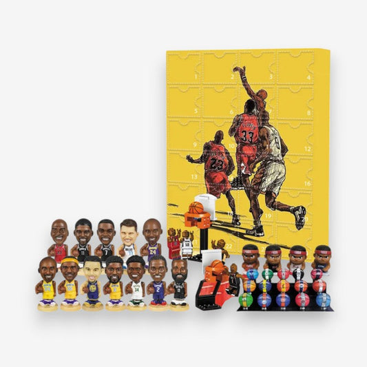 Calendrier de l'Avent Basket Amusant avec Poupées Colorées - LuxeStyle