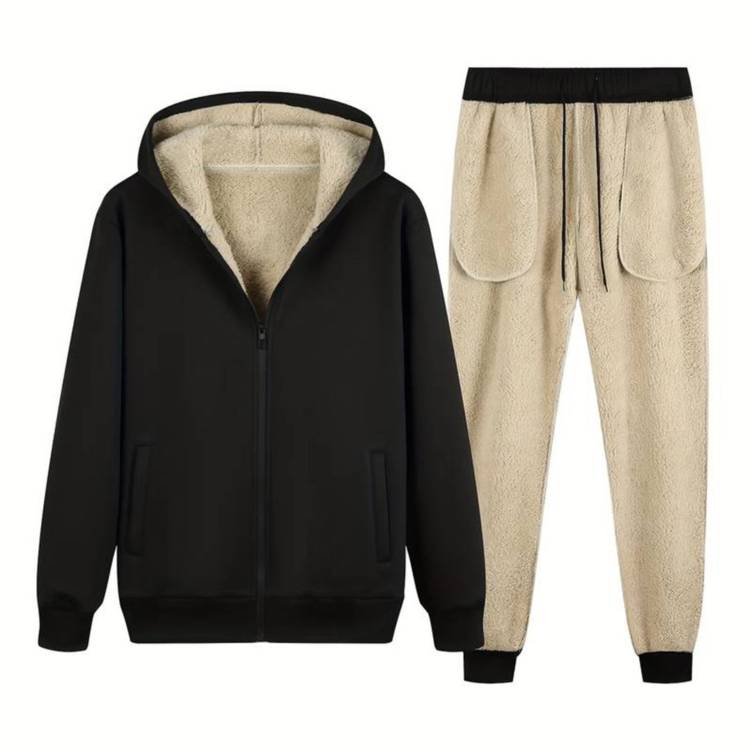 Tenue de Sport Noir Homme - Hoodie et Pantalon Confortable - LuxeStyle