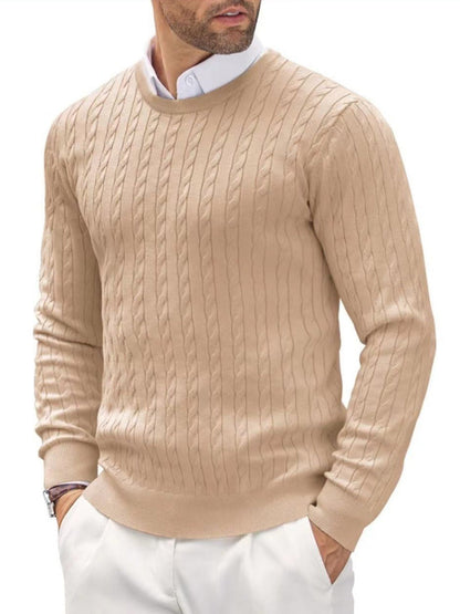 Pull à torsades Noir Homme Stylish