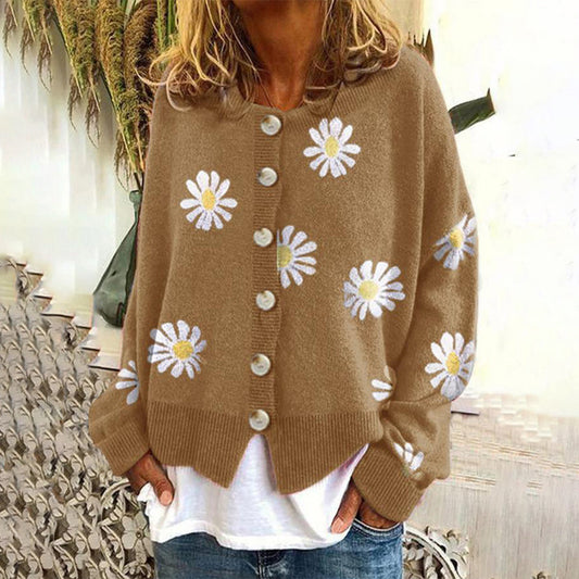 Gilet Femme Fleuri Élégant pour Automne - LuxeStyle