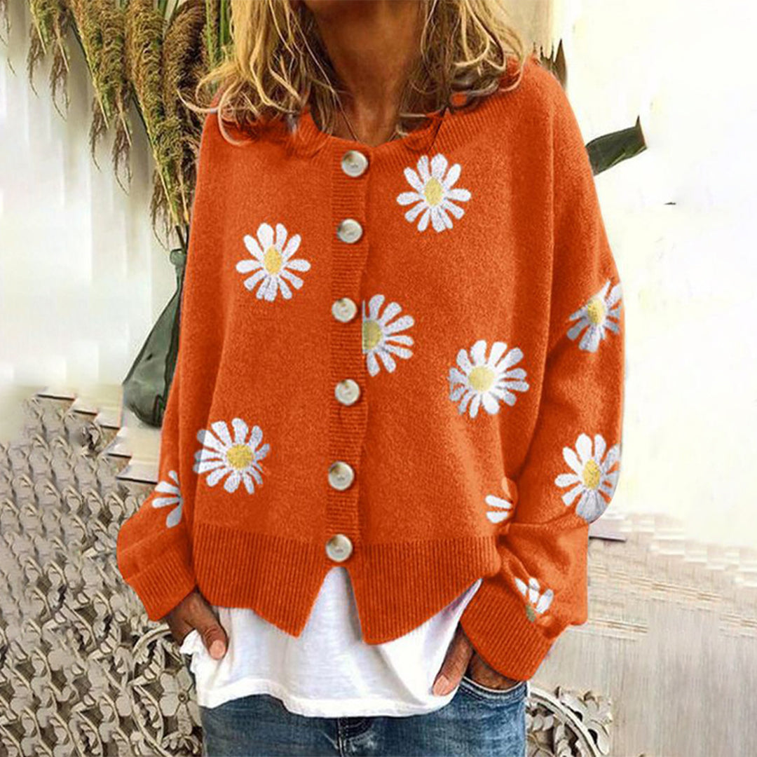 Gilet Femme Fleuri Élégant pour Automne