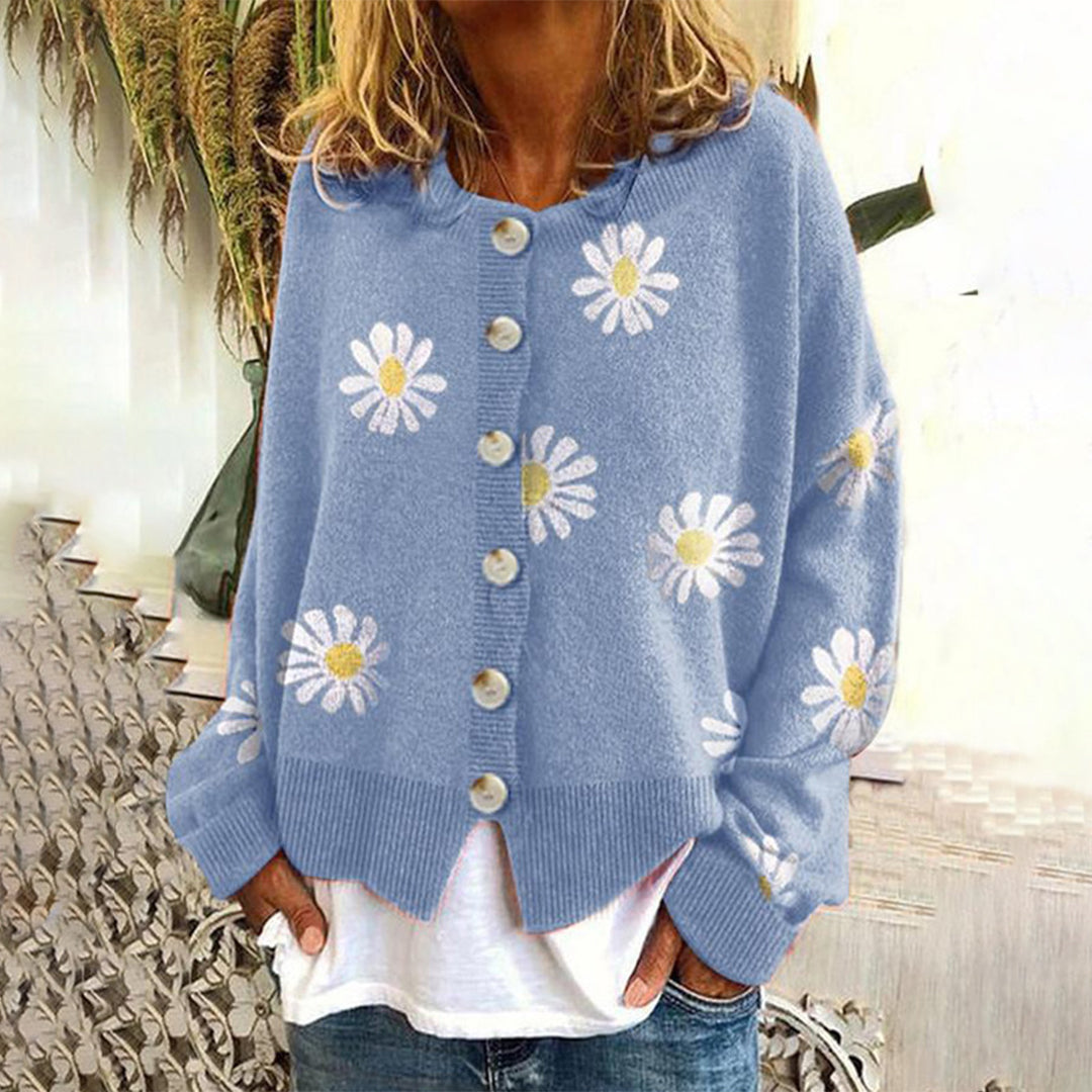 Gilet Femme Fleuri Élégant pour Automne