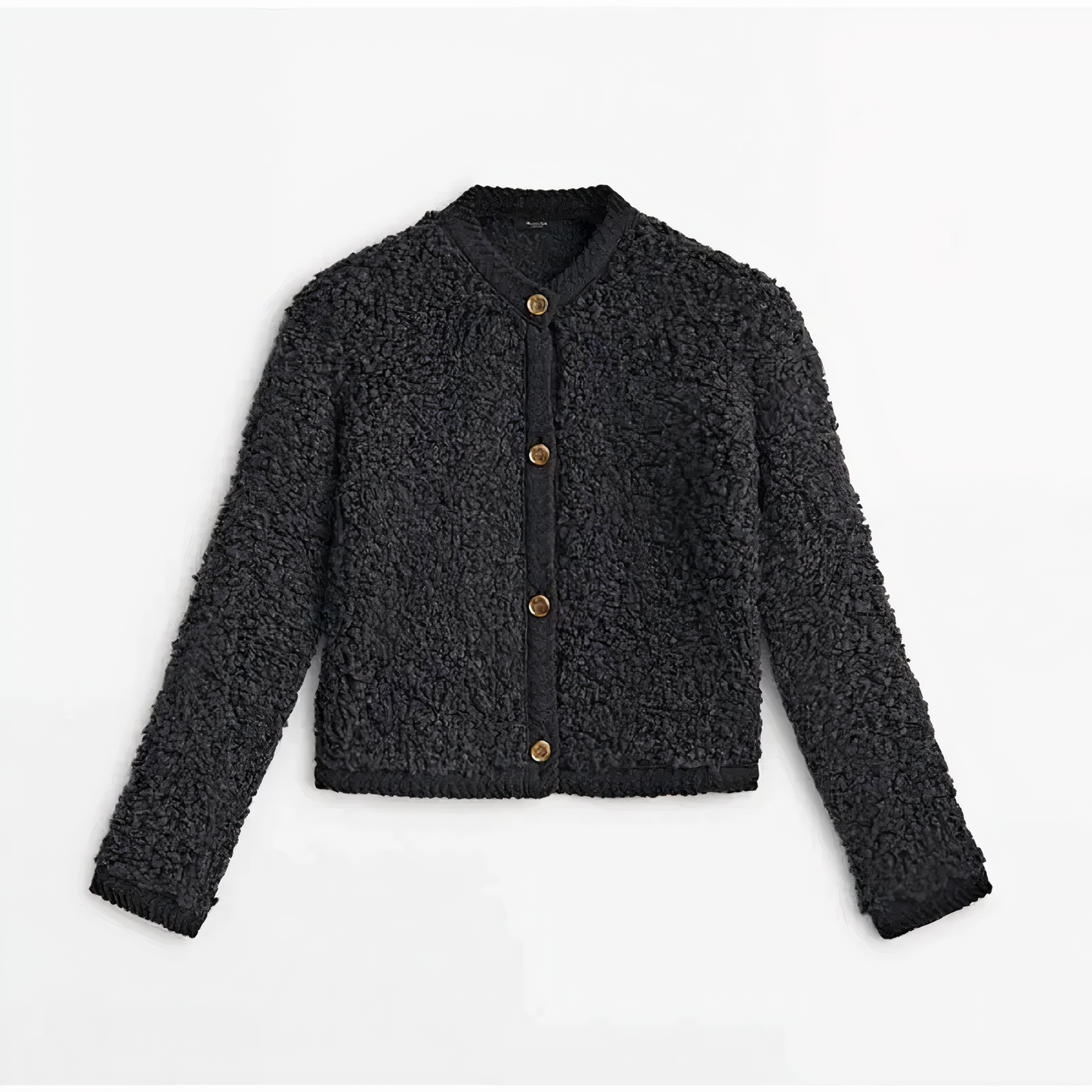 Cardigan Élégant Col Rond avec Poches