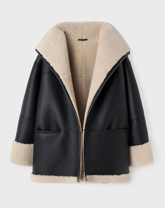 Veste tendance avec fermeture éclair pour femme élégante - LuxeStyle