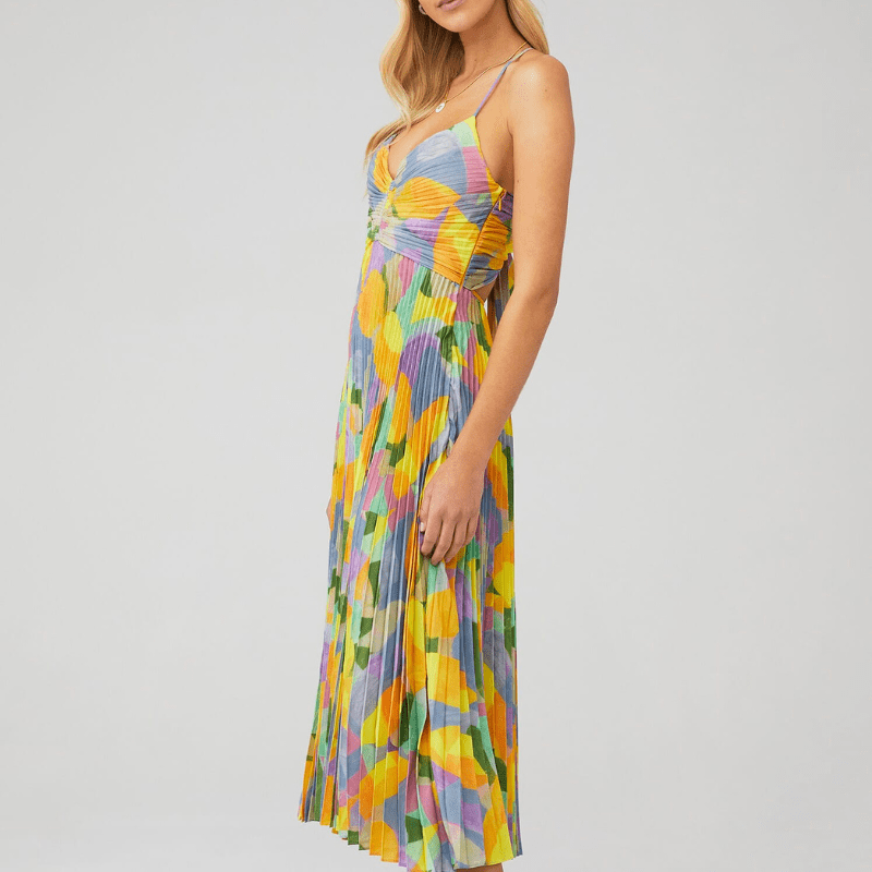 Robe Longue Élégante Imprimée Floral pour Femme