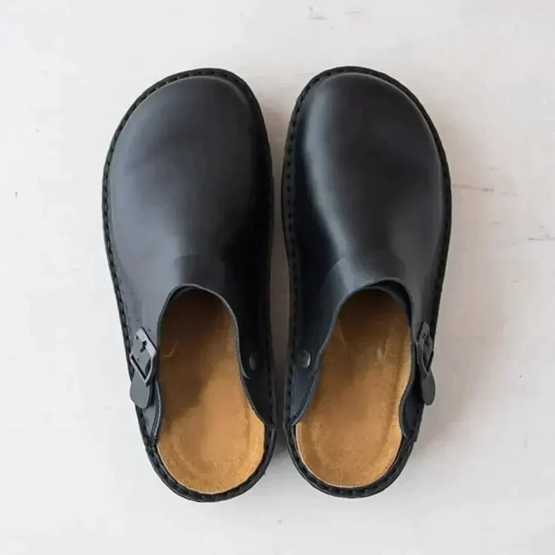 Sabots Cuir Brun Classiques pour Homme