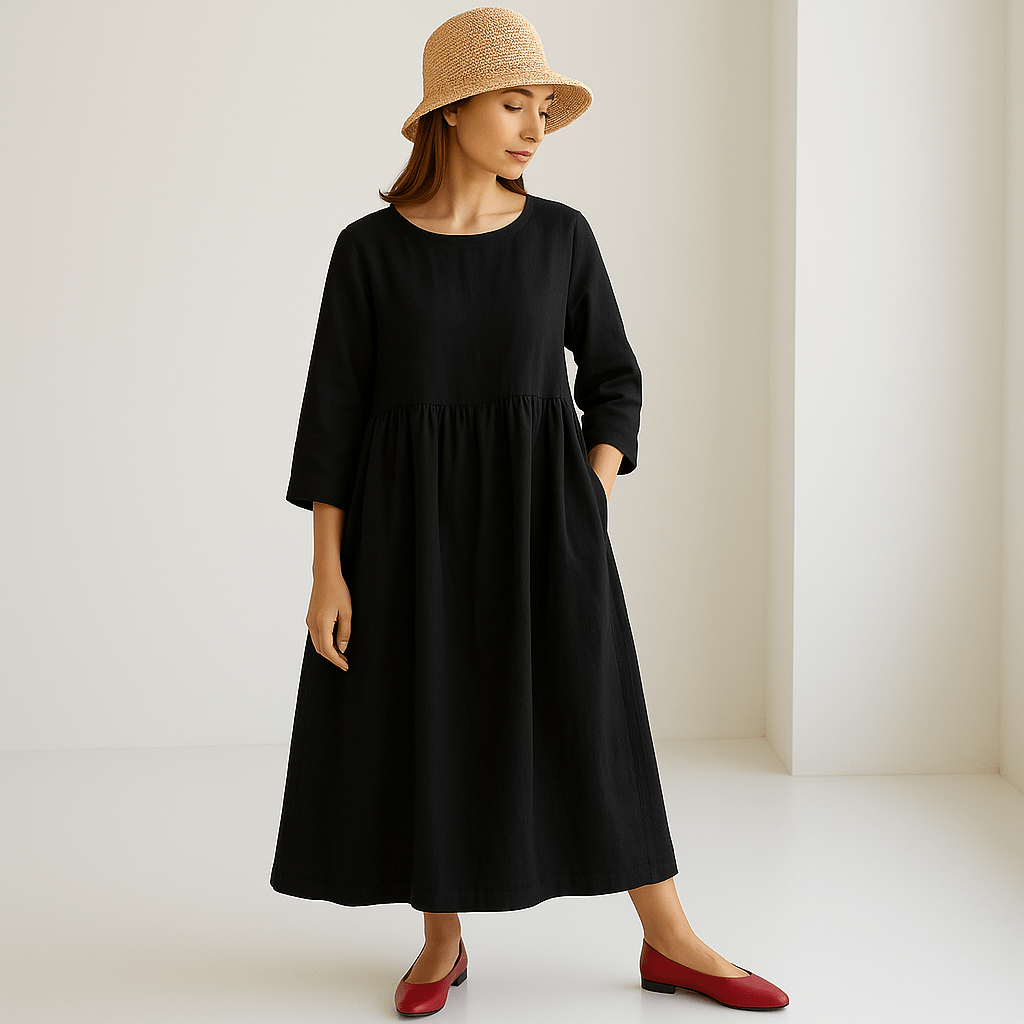 Robe Été Femme en Lin Respirant & Décontractée