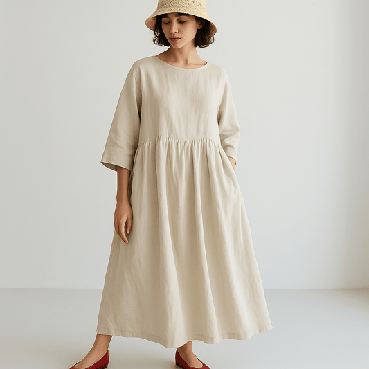Robe Été Femme en Lin Respirant & Décontractée - LuxeStyle