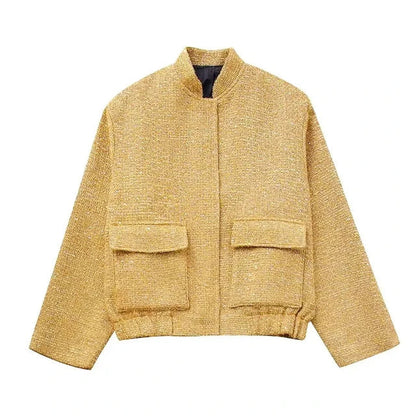 Veste bomber femme tendance à manches longues