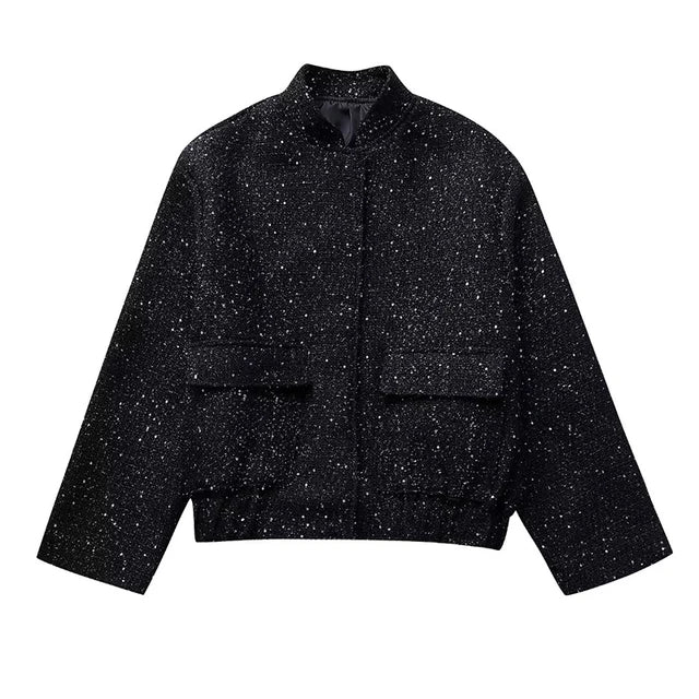 Veste bomber femme tendance à manches longues