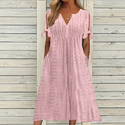 Robe Été Fraîche Manches Courtes Pour Femme