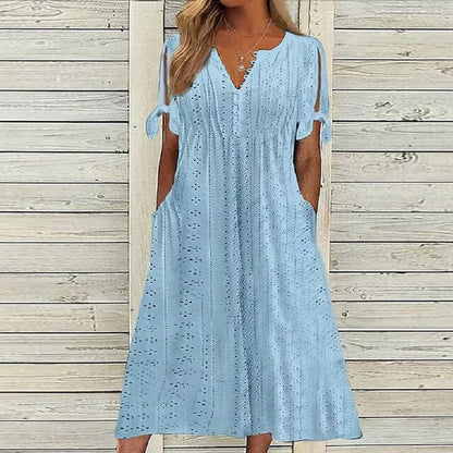 Robe Été Fraîche Manches Courtes Pour Femme - LuxeStyle