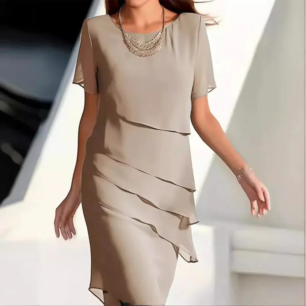 Robe Femme Élégante en Chiffon Longue