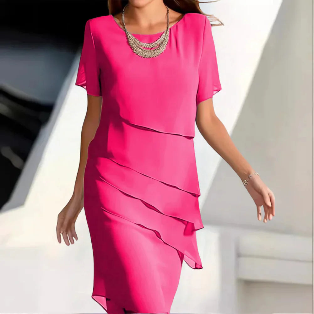 Robe Femme Élégante en Chiffon Longue