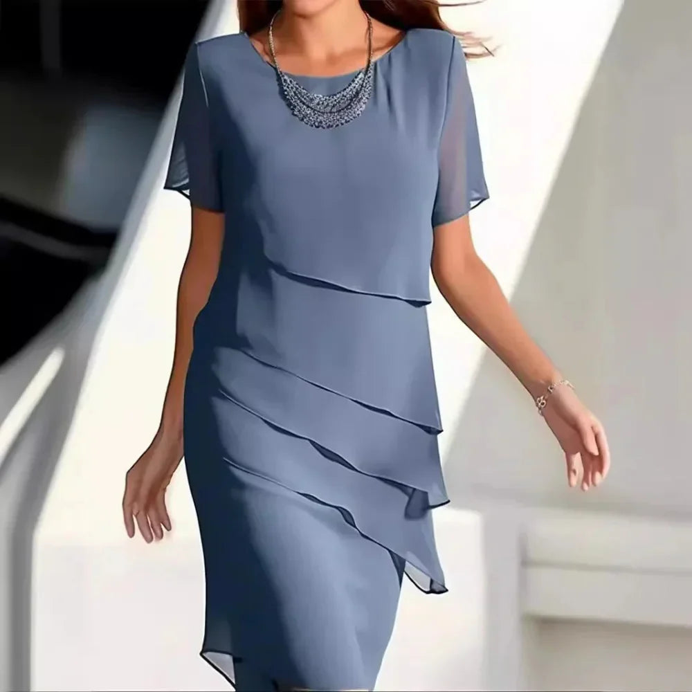Robe Femme Élégante en Chiffon Longue