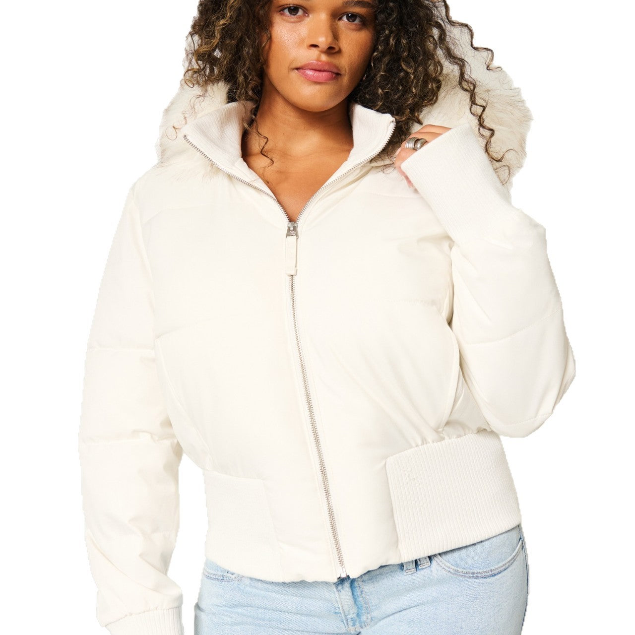 Manteau Femme Élégant Hiver - Veste Chaud avec Capuche et Col en Fourrure