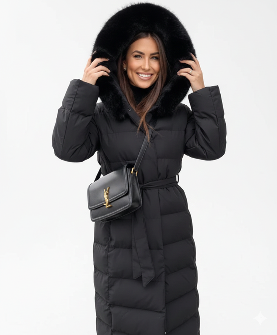 Manteau Femme Hivernal Élégant – Veste Longue Imperméable avec Capuche