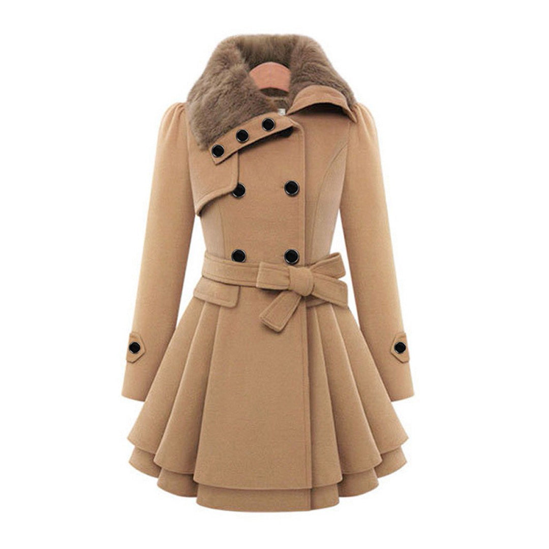 Manteau Femme Hiver Élégant avec Capuche et Col Fourré - LuxeStyle