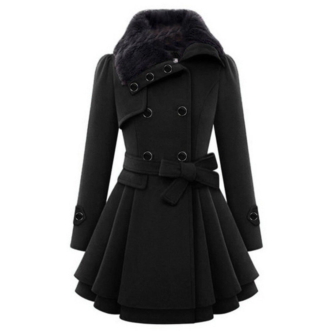 Manteau Femme Hiver Élégant avec Capuche et Col Fourré