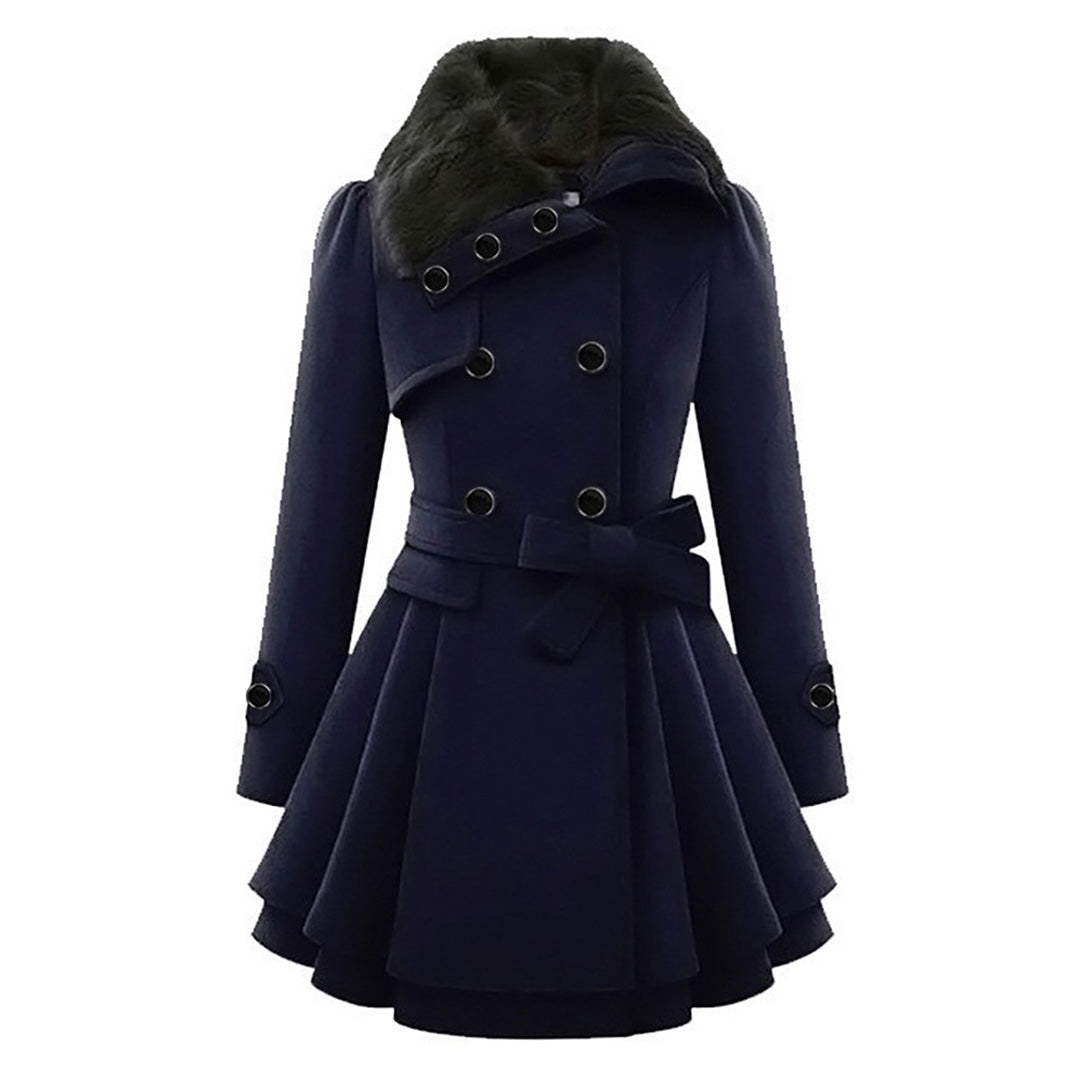Manteau Femme Hiver Élégant avec Capuche et Col Fourré