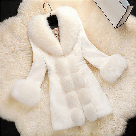 Manteau Femme Hiver Élégant Col Réversible - LuxeStyle