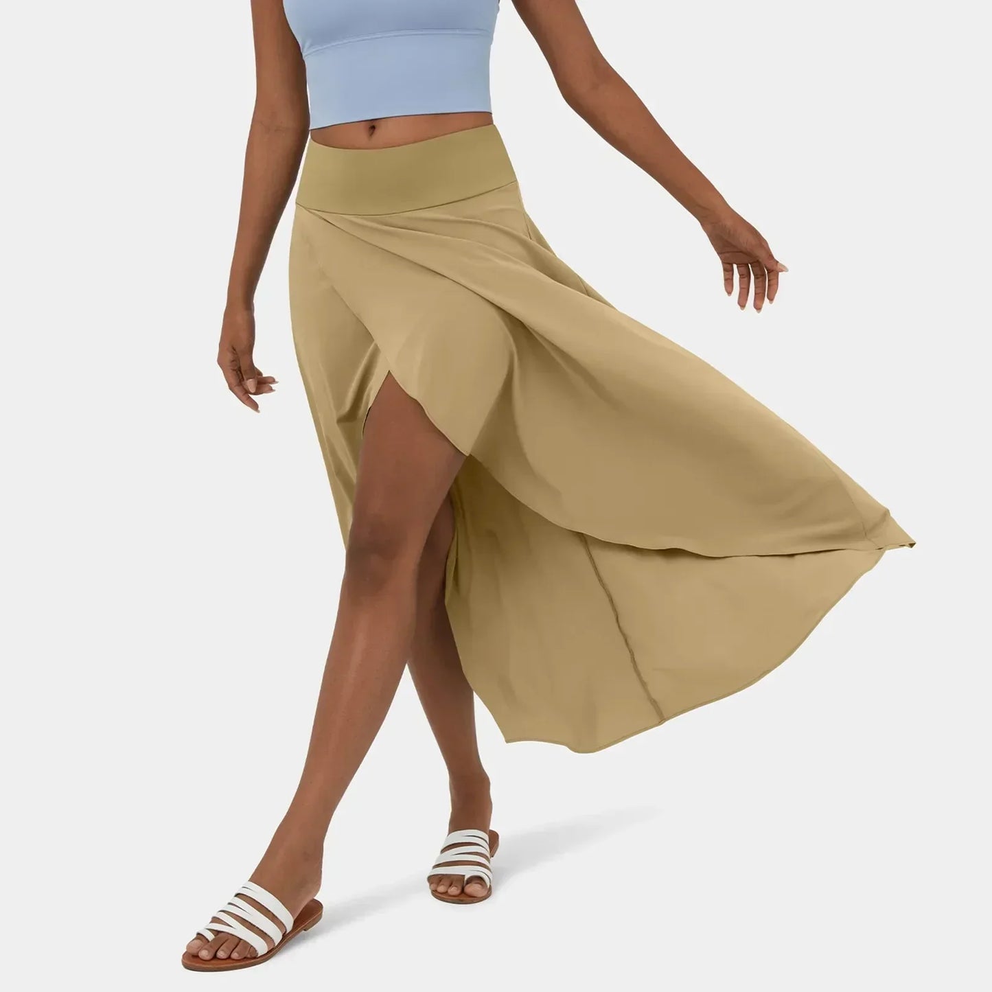 Jupe Maxi Élégante Miel pour Femme - LuxeStyle