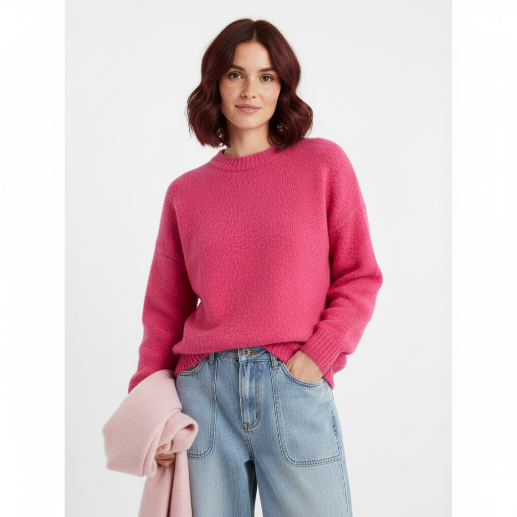Pull Femme Grande Taille – Tricot Doux, Coupe Détendue & Chic Féminin