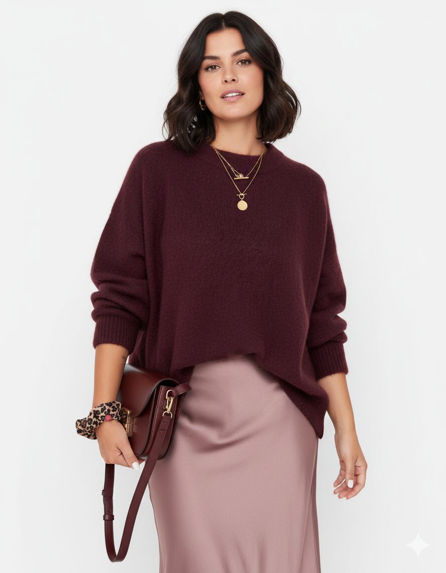 Pull Femme Grande Taille – Tricot Doux, Coupe Détendue & Chic Féminin - LuxeStyle