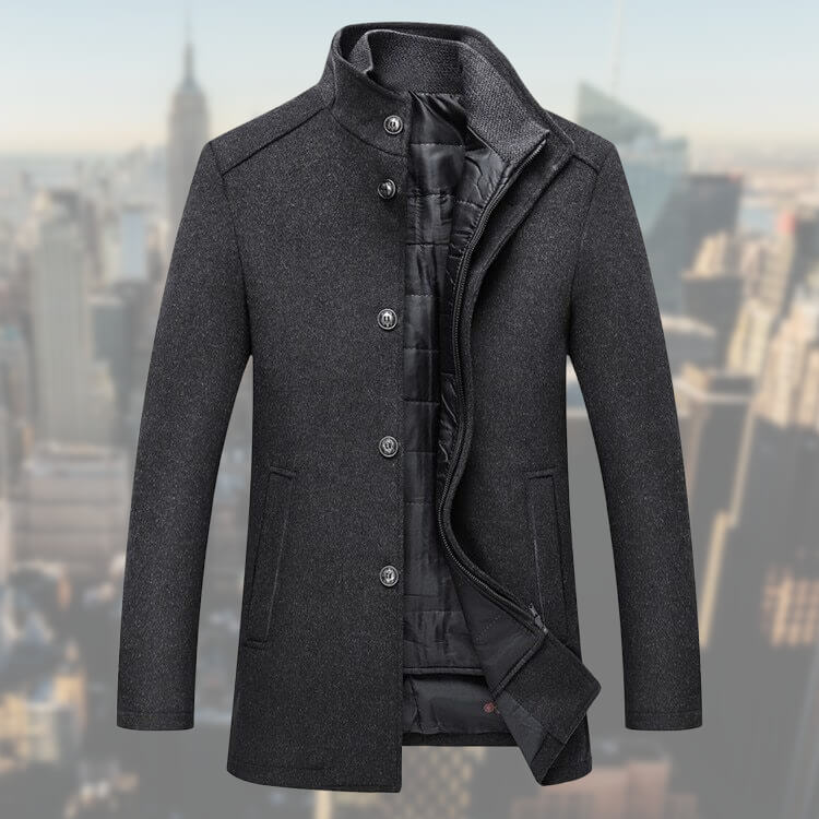 Veste Hiver Élégante Homme à Boutons pour Tous Les Jours