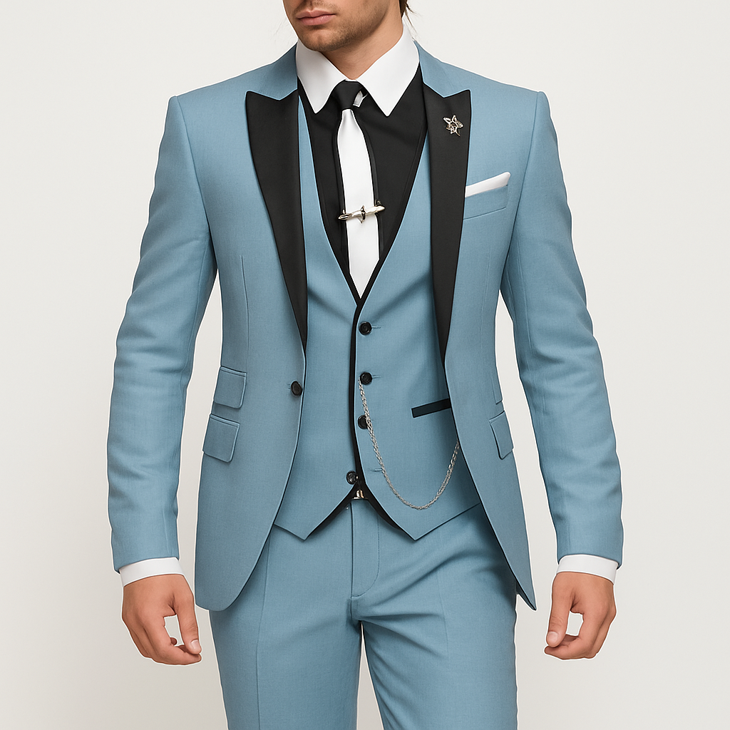 Costume Homme Élégant Rouge Bourgogne avec Cravate Noire