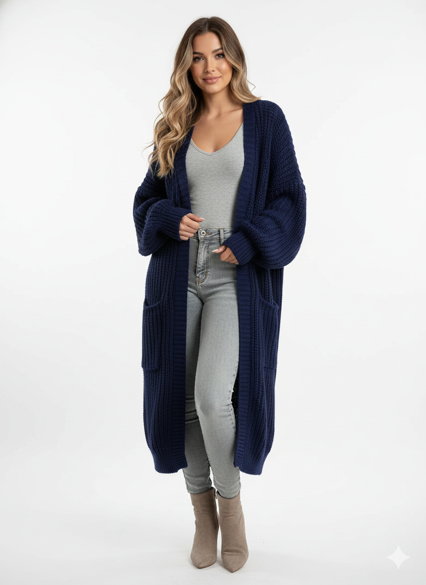 Cardigan Femme Chic Long en Tricot pour Toutes Saisons - LuxeStyle