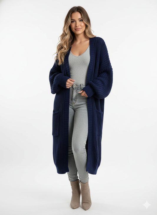 Cardigan Femme Chic Long en Tricot pour Toutes Saisons - LuxeStyle