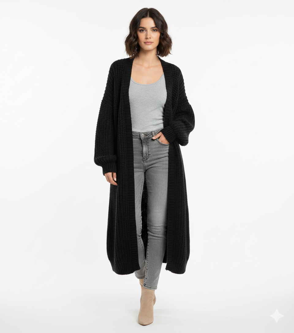Cardigan Femme Chic Long en Tricot pour Toutes Saisons