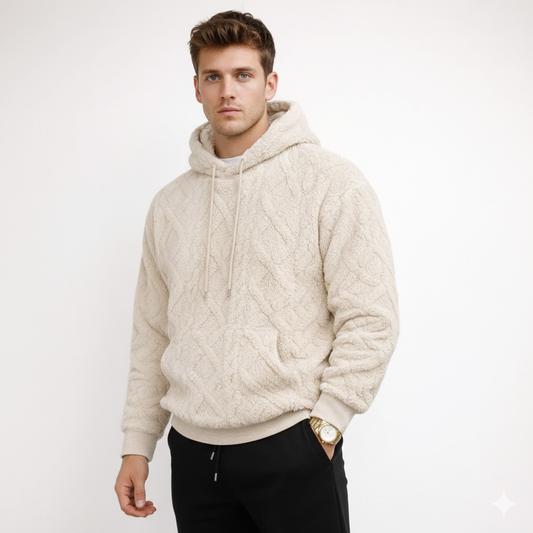Hoodie Capuche Douillet pour Homme en Fleece - Sweat à Capuche Hiver Élégant - LuxeStyle