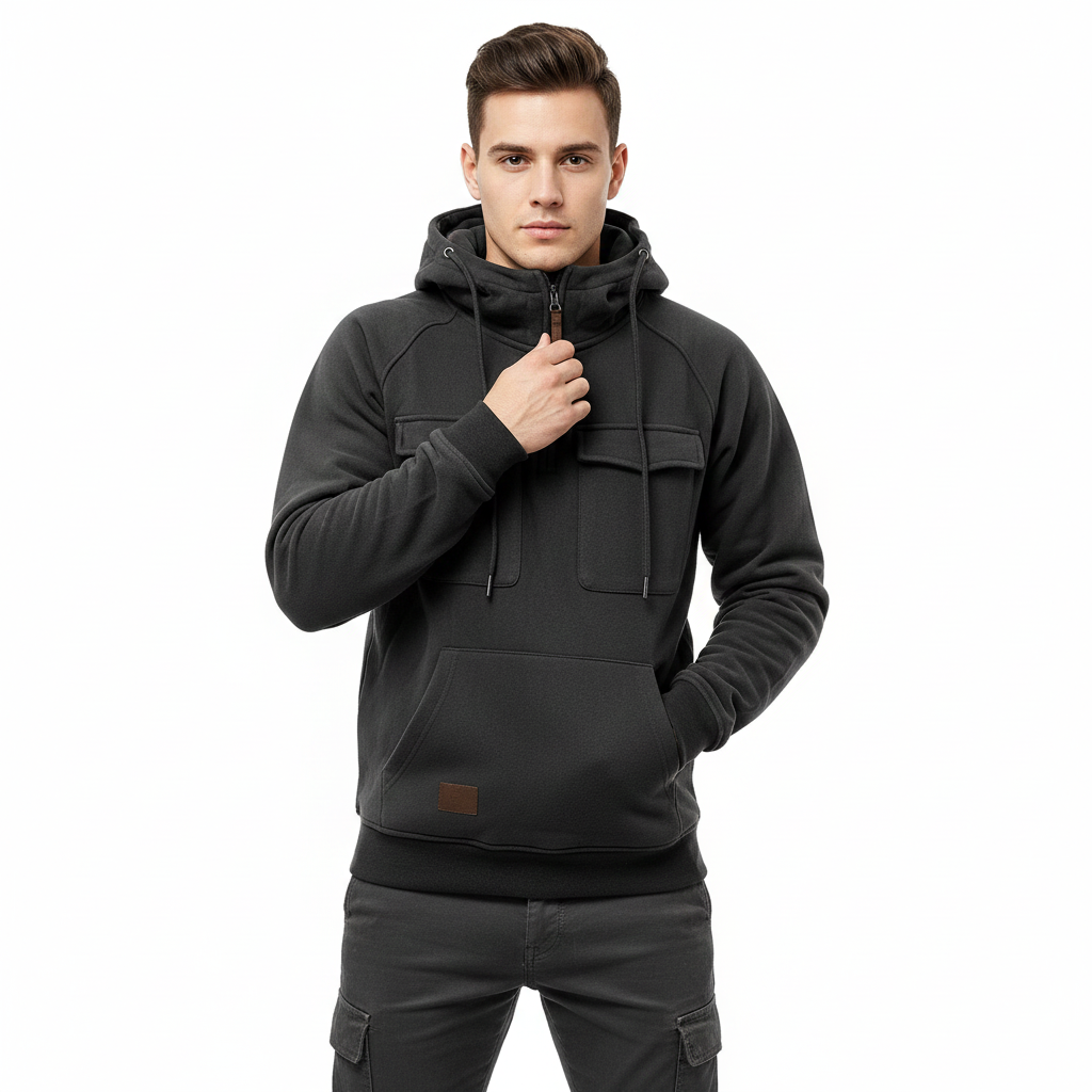 Sweat à Capuche Homme Détente – Hoodie Regular Fit avec Poche avant - LuxeStyle