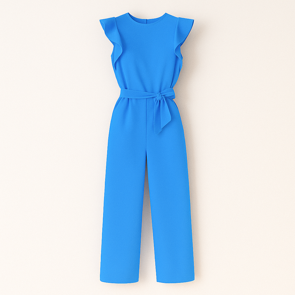Robe Été Femme Beige Décolletée avec Ceinture