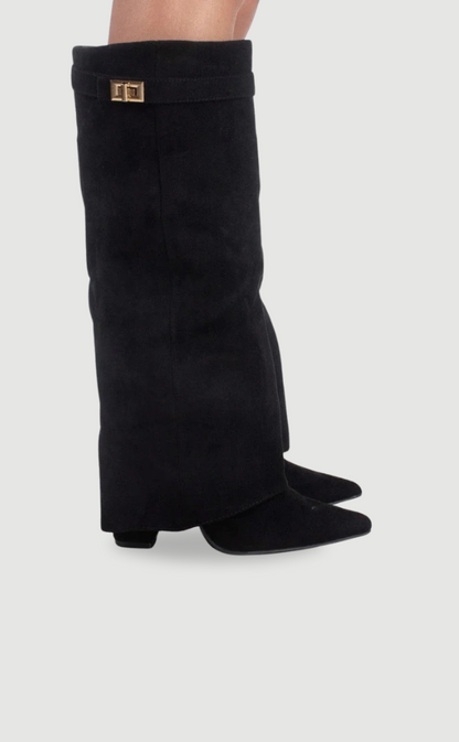 Bottes Femme Élégantes à Fermeture Or - LuxeStyle