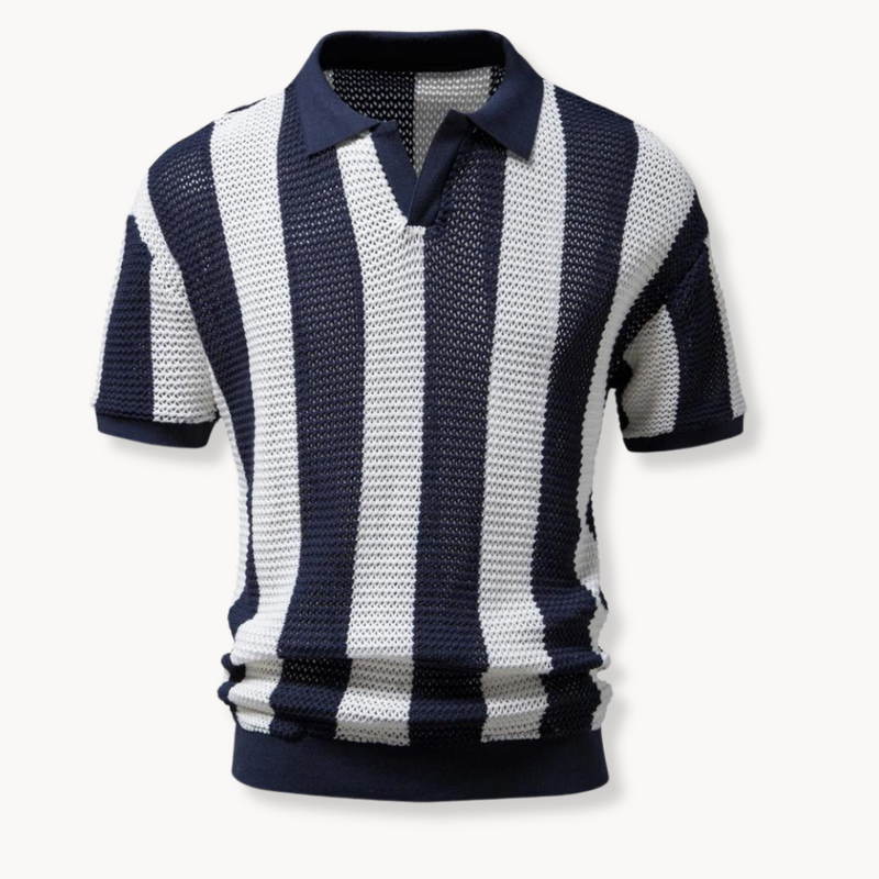 Polo Homme Élégant Slim Fit Manches Courtes - LuxeStyle