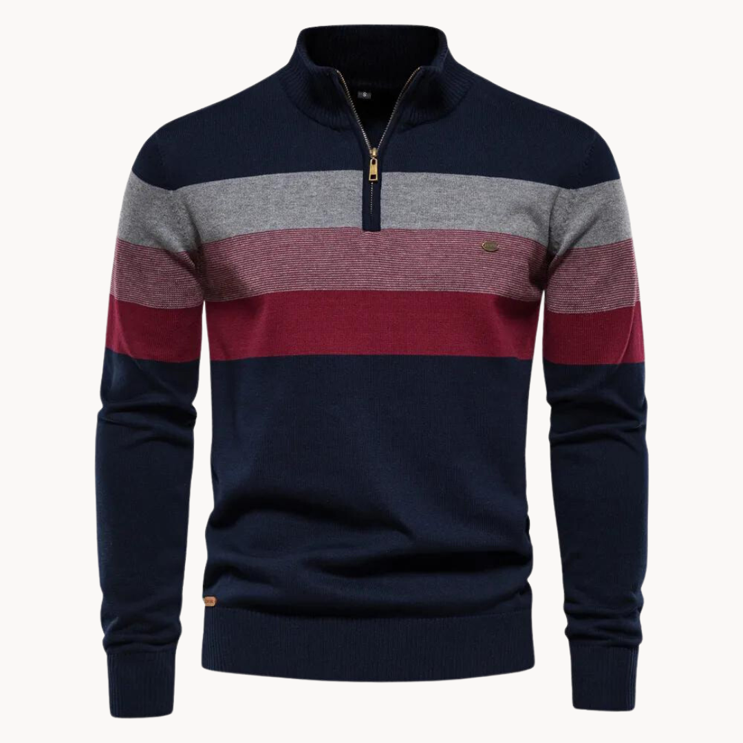 Pull à manches longues rayé coloré homme hiver - LuxeStyle