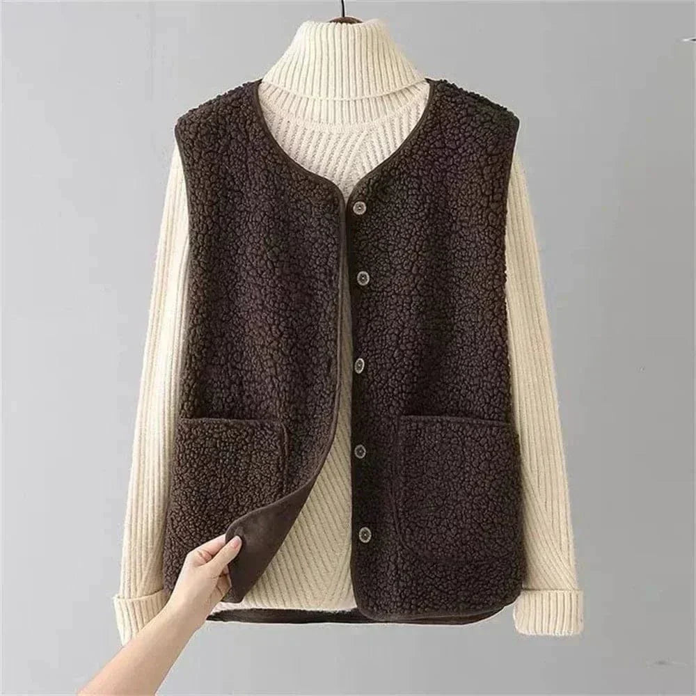 Gilet Élégant Sans Manches pour Femme | Parfait pour les Couches en Automne et Hiver