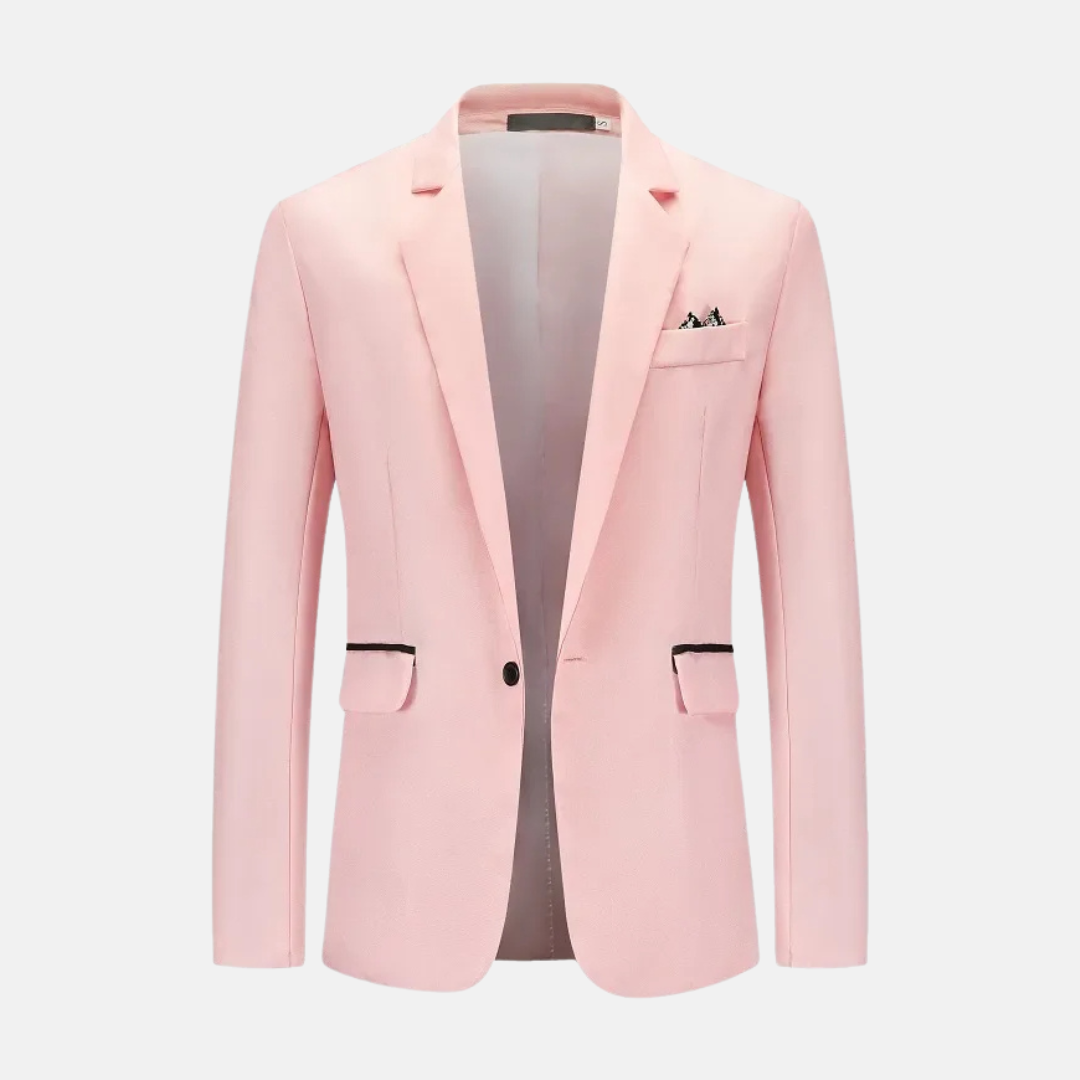 Veste Homme Blanche Stylishe avec Poches et Col Relevé