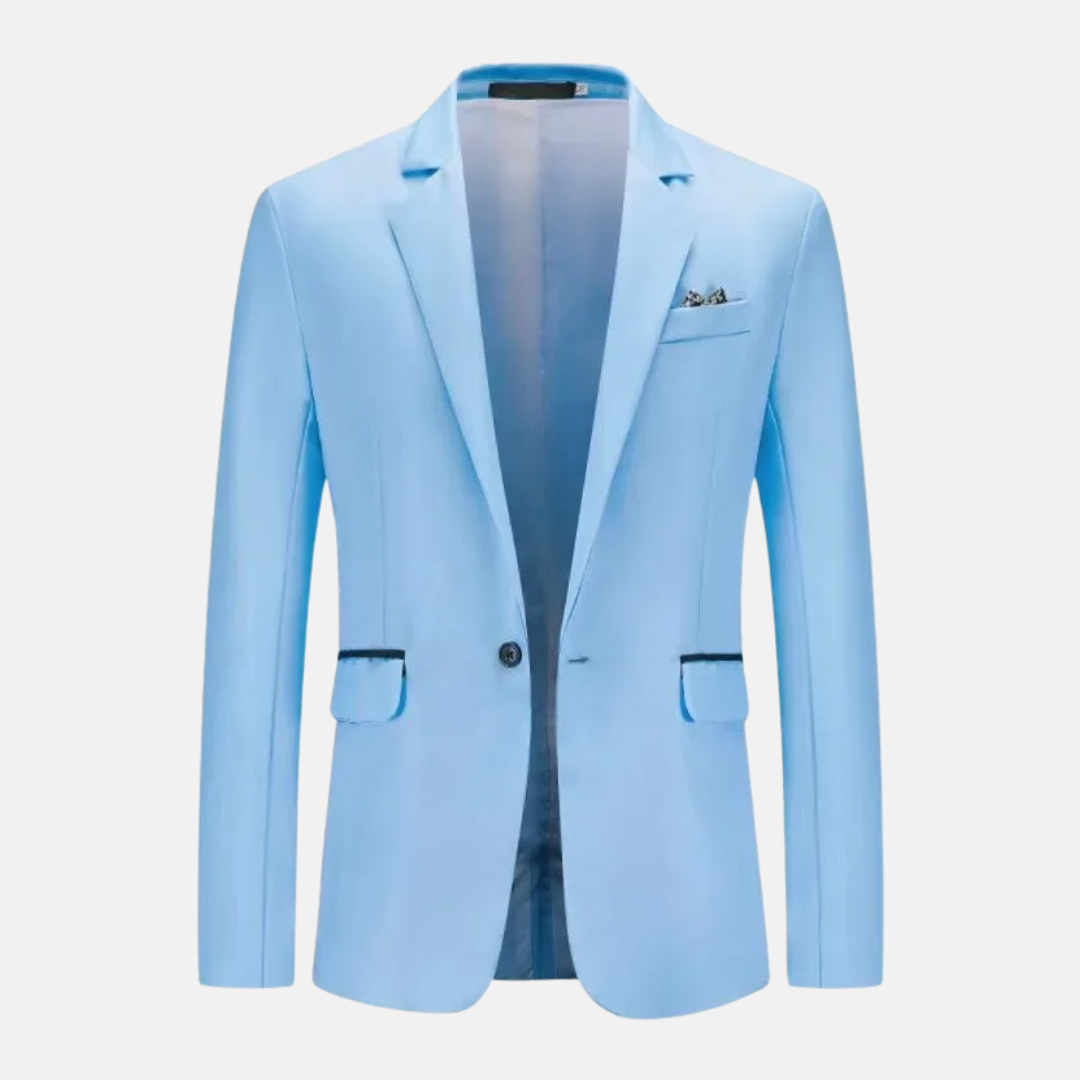 Veste Homme Blanche Stylishe avec Poches et Col Relevé