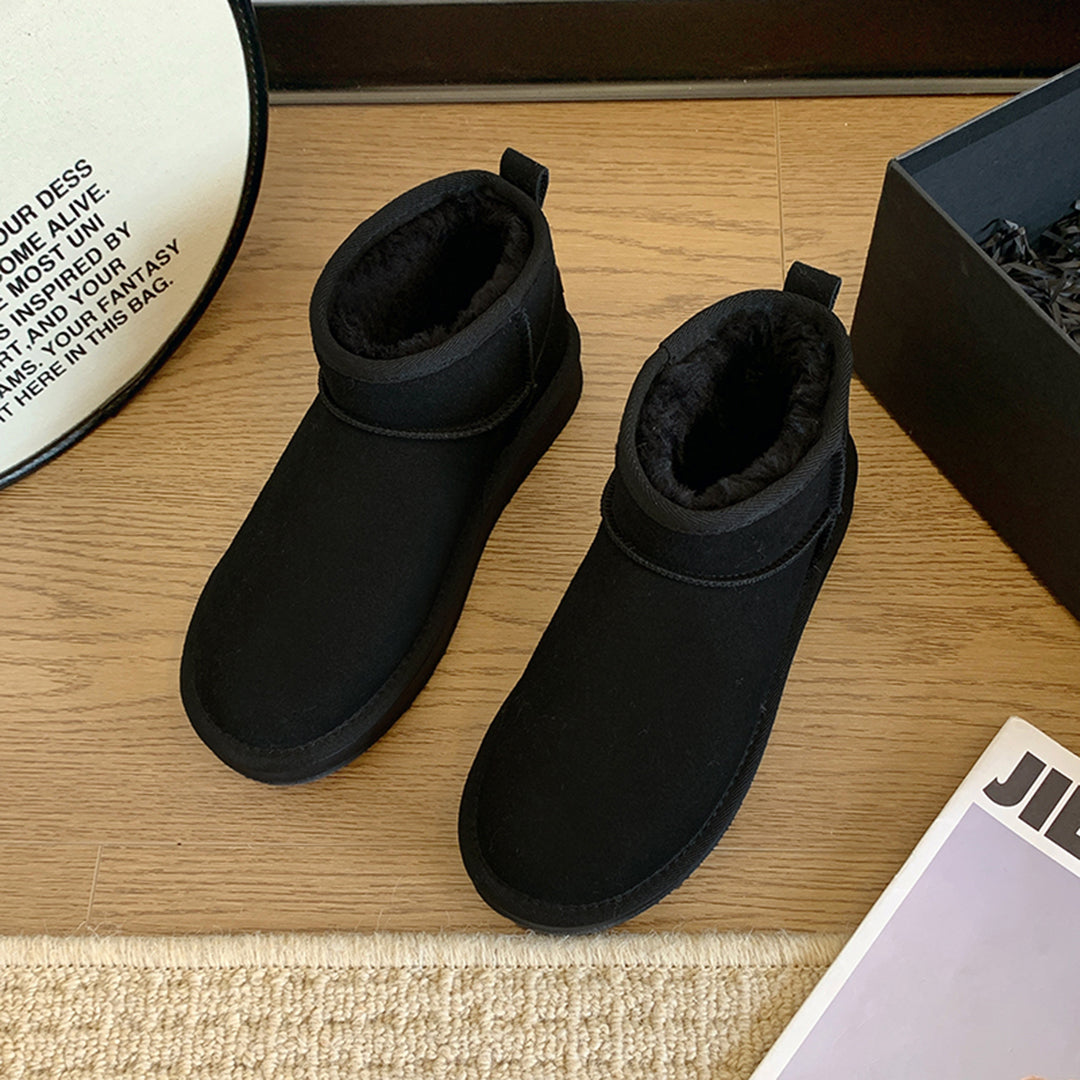 Bottes cuir brun doublées fourrure pour femme