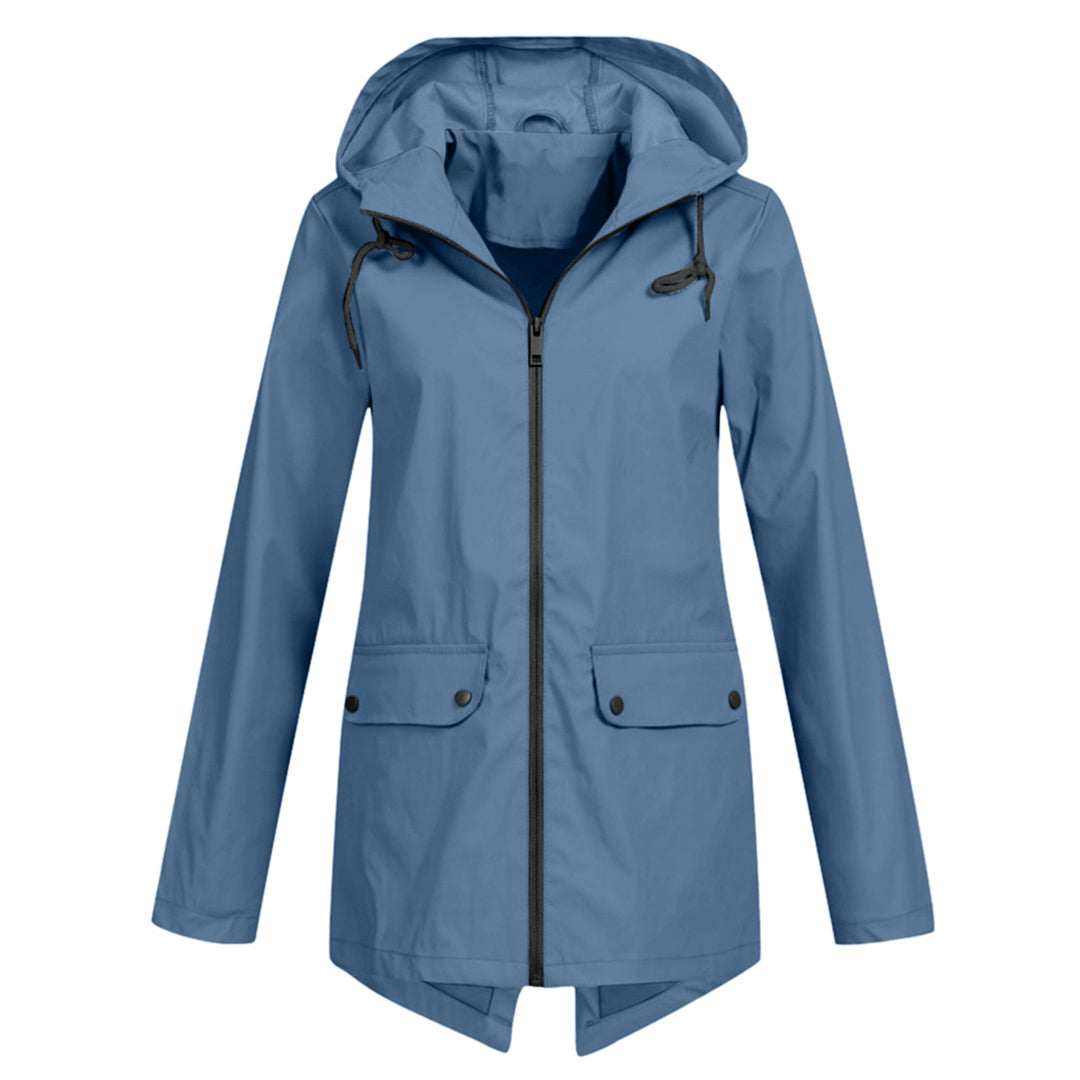 Manteau de Pluie Femme Élégant Léger avec Capuche Réglable - LuxeStyle